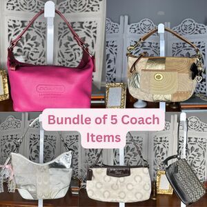 Bundle of 5 Coach Bags - 3 Coach Purse Bundle 2 Coach Wristlets Patchwork